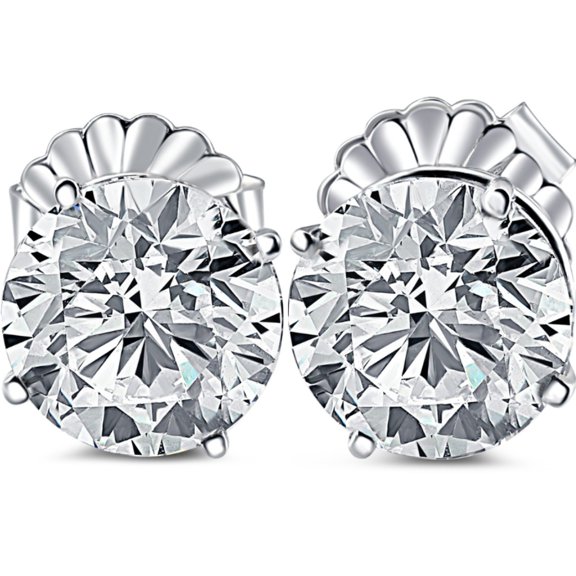 Pompeii 12Ct Certified Lab Grown Diamond Studs in 14k White Gold (GH,VS2-SI1)