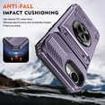thumbnail image 5 of Armor Case for iPhone 16e with Hidden Credit Card Slot [360° Rotatable Ring Holder Stand Magnetic Kickstand][Support Car Mount]Shockproof Phone Case For iPhone 16e,Violet, 5 of 7