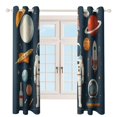 thumbnail image 4 of Space Adventure Icons Set Luxury Window Curtains Blinds for Living Room Kids Bedroom Bathroom Kicthen Door Home Decor 2 Panels, 4 of 6