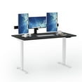 thumbnail image 6 of 48'' x 30''  Dual Motor Electric Adjustable Height Desk for Home Office(Black Top + White Frame), 6 of 7