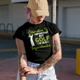 thumbnail image 2 of Education Is Important but Golf Is Importanter Quote with Swinging Golf Player, Golfing or Golfer Themed Merch Gift, Navy Blue T-Shirt, Large, 2 of 5
