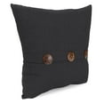 thumbnail image 6 of Jordan Manufacturing 17" x 17" Sorvino Ash Dark Gray Solid Square Outdoor Throw Pillow with 3 Coconut Buttons (2 Pack), 6 of 10