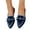Blue, variant on NOKIO Women's Pointed Flat Comfortable Casual Knitted Loafers Breathable Lightweight Slip on Walking Shoes Summer Fashion Hollow Breathable Flat Heel Soft Sole Casual Shoes