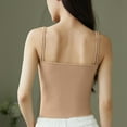 thumbnail image 4 of Gfyviroh Cami Tops for Women Casual Solid Color Ribbed Loungewear Tops Slim Sleeveless Undershirts with Chest Pad, 4 of 8