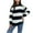 Black, variant on UYISJ Women's Striped Sweater Oversized Crewneck Long Sleeve Casual Sweater Pullover Color Blocked Fall Winter Tops L