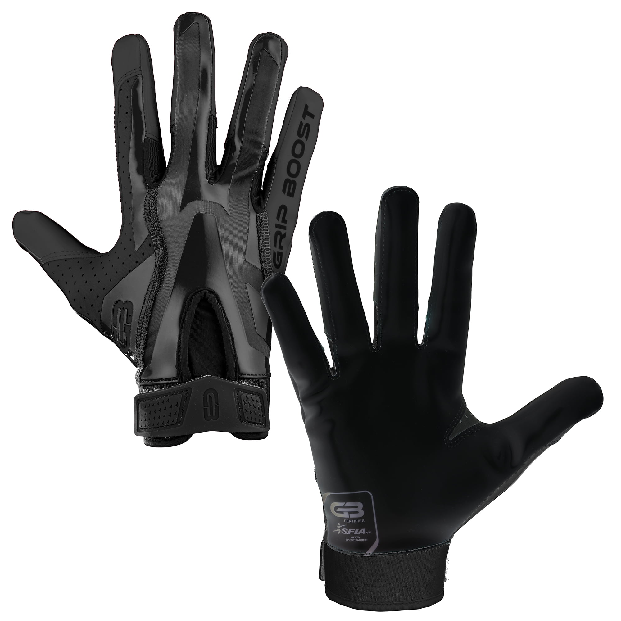 Grip Boost Stealth Solid Youth Football Gloves Pro Elite Youth Sizes