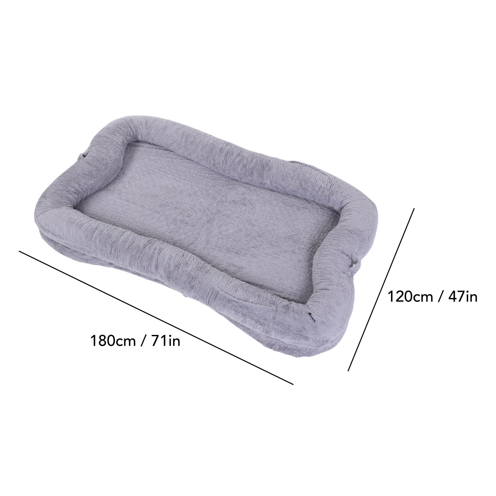 Large Pet Bed Human Dog Bed Washable Large Size Non Slip Bottom Comfortable Plush Size Dog Bed With Blanket And Pocket For Home