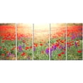 thumbnail image 2 of Expansive Poppy Field At Sunset - Floral Canvas Art Print, 2 of 3