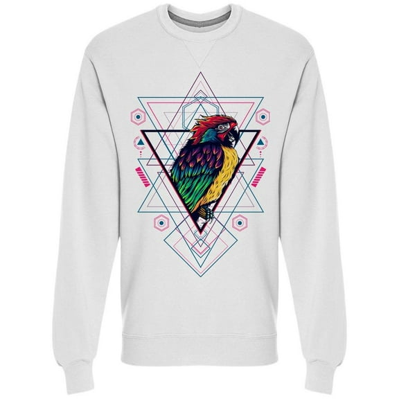Figure Art Parrot Triangle Sweatshirt Men -Image by Shutterstock, Male Small