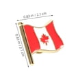 thumbnail image 6 of WHAMVOX  6 Pcs Canadian Maple Leaf Lapel Pin Canada Flag Small Travel, 6 of 6