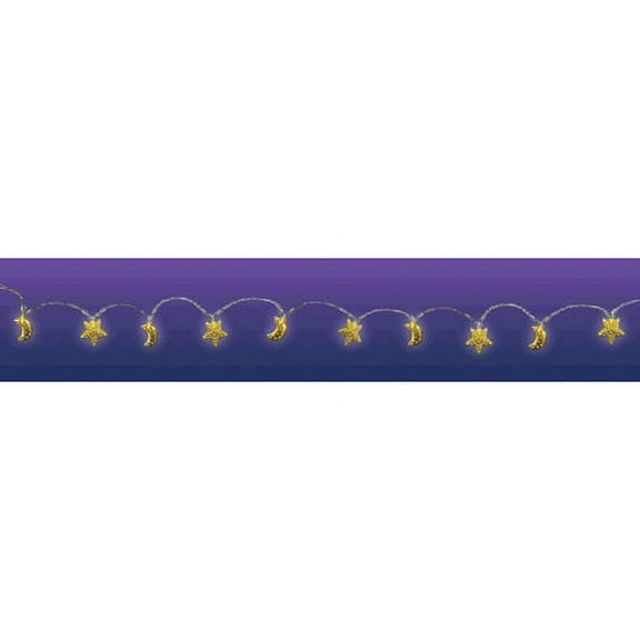 Ramadan 'Eid Mubarak' Moon and Star LED String Lights (1ct)