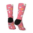 thumbnail image 3 of Goofa Yoga Unicorn Printed Men's Crew Socks, Soft Durable Breathable Moisture-Wicking with Odor Control Cotton socks, 3 of 9