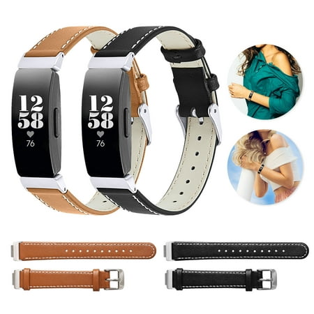 Bands for Fitbit Inspire & Fitbit Inspire HR, EEEKit Fashion Sports Leather Personalized Replacement Bracelet Clasp for Fitbit Inspire & Fitbit Inspire HR Activity