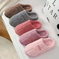 thumbnail image 2 of CUITING Unisex Cotton Slippers  Winter Indoor Home Comfort  Non-Slip Thick Sole  Casual Style  Solid Color  All-Season  Slip-On  Universal Fit  Fabric Upper  Fabric Lining  TPR Sole  Fabr, 2 of 7