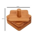 thumbnail image 2 of Porta vasos Mainstays Bambú Cuadrados con Base 6 Piezas, 2 of 4