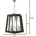 thumbnail image 3 of 268C09SL-Varaluz Lighting-Lofty - Nine Light 2-Tier Chandelier-Faux Zebrawood Finish, 3 of 4