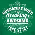 thumbnail image 3 of CafePress - My Husbands Wife Is Freaking Awesome T Shirt - Women's Traditional Fit Dark T-Shirt, 3 of 4
