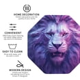 thumbnail image 4 of Pofeuu Cool Lion Head Print Leather Coasters Set of 6, Round Cups Mugs Mat Pad for Home Kitchen Heat Resistant Drink Coasters,Octagon, 4 of 7