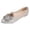 Silver, variant on Women's Pointed Toe Ballet Flats Metallic Slip On Loafers with Square Buckle Comfortable Non Slip Casual Work Shoes Black Size 9