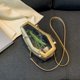 thumbnail image 1 of Bolso cruzado para mujer con forma de ataúd, bolso de mano de PVC PU para viajes de oficina (dorado) Likrtyny Para Estrenar, 1 of 9