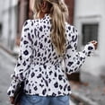 thumbnail image 4 of Blusa De Mujer Con Cuello Redondo Moda Casual Transpirable Elegante Mujer Top De Manga Larga Para Ir De Compras Trabajo Blanco XL, 4 of 6