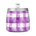 thumbnail image 7 of Yayeee Ashtray with Lid for Cigarette Smokeless Stainless Steel Home Ash Holder, Purple and White Pattern, 7 of 7