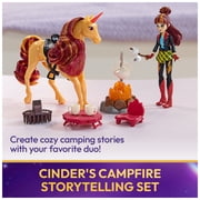 Unicorn Academy, Cinder's Campfire Set, Valentina Doll & Unicorn with Articulated Legs