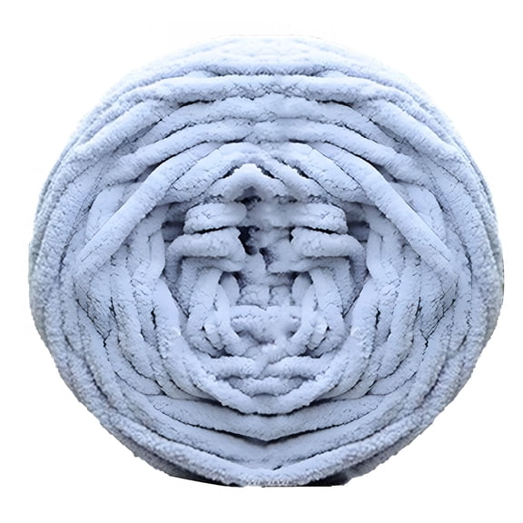 PALINO Chenille Yarn, Chunky Yarn Acrylic Bulky Washable Hand Knitting Yarn for DIY Blanket Scarf Sweater, Blanket Yarn, Gray
