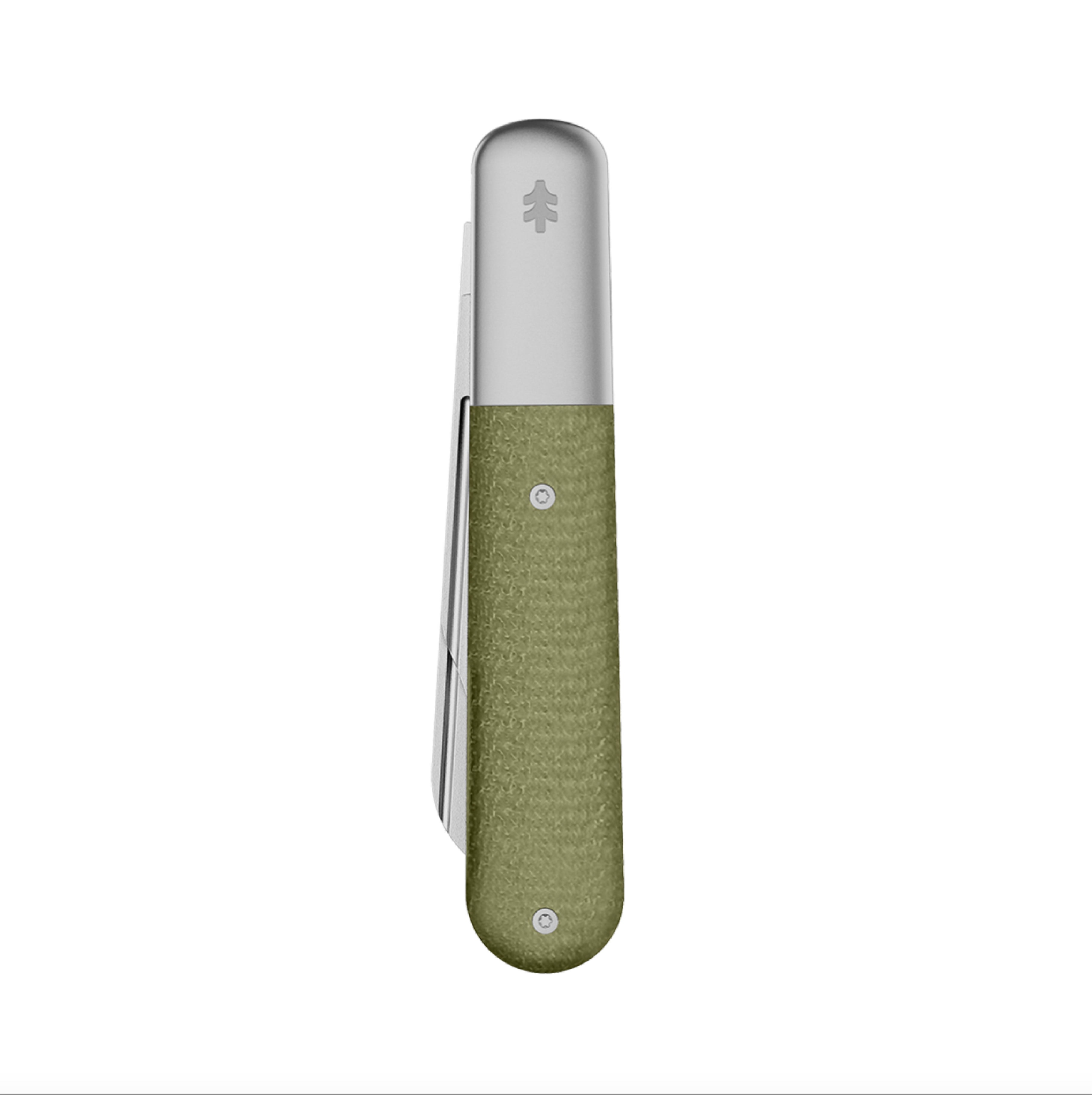 Swiss Tech Doppelt Folding Knife, Olive Micarta Handle, Dual AUS-8 Steel Blades, Slip Joint