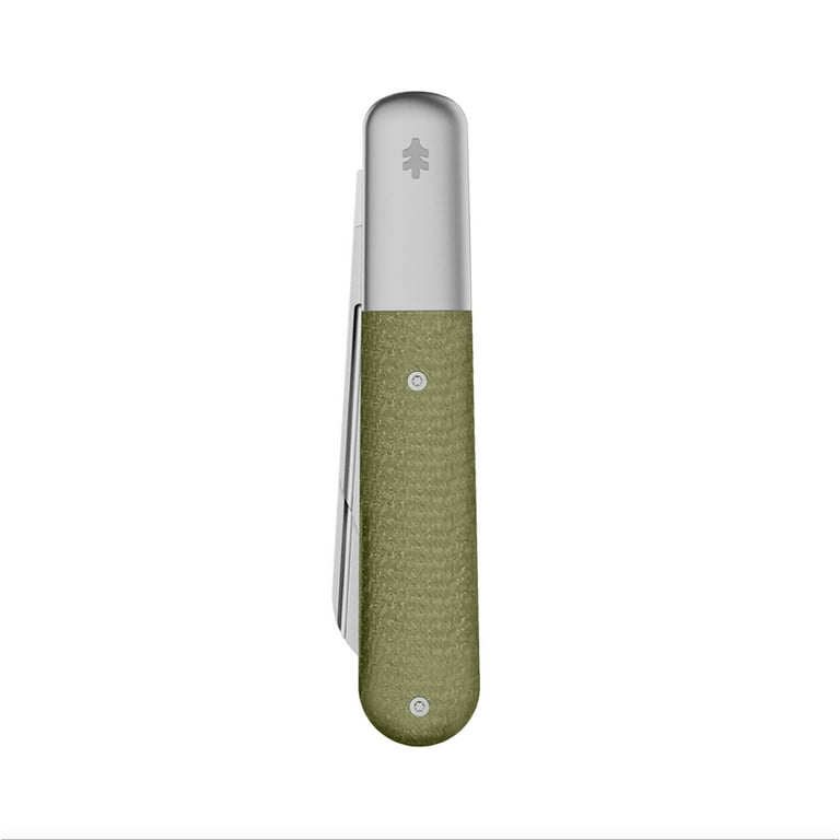 Swiss Tech Doppelt Folding Knife, Olive Micarta Handle, Dual AUS-8