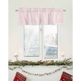 thumbnail image 5 of Pink White Striped Curtain Valance for Windows/Living Room/Kitchen/Bathroom/Café, Short Rod Pocket Tier Curtain Window Panel Farmhouse Geometric Horizontal Lines Stripes Topper Curtain 60''x18'', 5 of 6