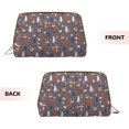 thumbnail image 3 of Rateoe Snowflake Fox for Travel Makeup Bag,Large Capacity Cosmetic Bags for Women,Waterproof Portable Pouch Open Flat Toiletry Bag Make up Organizer, 3 of 8