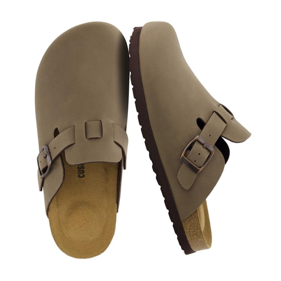 Cushionaire Hana Kids Clogs Slip On Potato Shoes or Boys and Girls with Adjustable Buckle & Cork Footbed & Arch Support