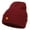 Maroon, variant on Mini Cat Embroidered Long Beanie - Maroon OSFM