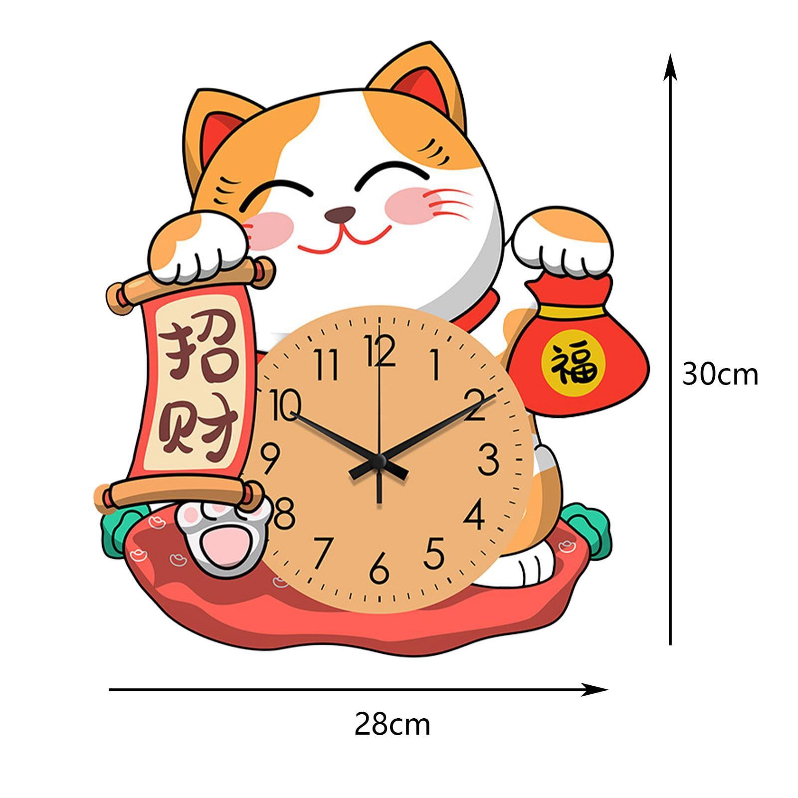 Dualoai Equestrian Elegance and Feline Timepiece Fusion for Bedroom Landscape and Household Decor Featuring Horse Sculpture and Cat Wall Clock Ornaments