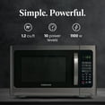 thumbnail image 2 of Farberware Black 1.2 Cu. ft. 1100-Watt Microwave Oven with Grill, Black Stainless Steel, FMO12AHTBSG, 2 of 7