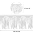 thumbnail image 2 of Uxcell PU Leather Fringe Trim Leather Suede DIY Tassel Fringe for Sewing Decorating Lampshades White 4 inch, 2 of 6