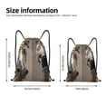 thumbnail image 2 of Disketp Funny Horse Faces Expressions Drawstring Backpack Drawstring Gym Bags Draw String Bags for Sports, Gym, Travel, Swimming, Beach-Small, 2 of 6