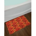 thumbnail image 2 of Batik Bath Mat, Grungy Distressed Nostalgic Victorian Style Flower Petals Romantic Female Retro Design, Non-Slip Plush Mat Bathroom Kitchen Laundry Room Decor, 29.5 X 17.5 Inches, Orange, Ambesonne, 2 of 2