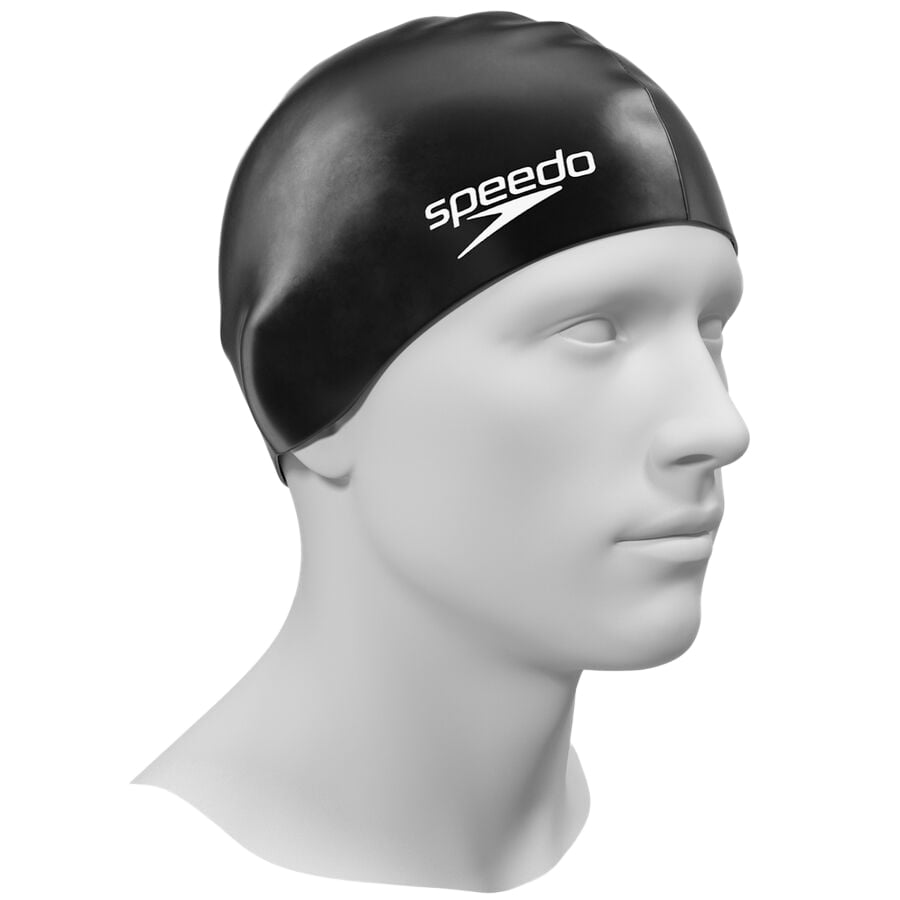 Speedo Cap Junior Swim Silicone Swimming Solid Latex Long Hair Purple for sale online 