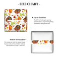 thumbnail image 5 of KLL Thanksgiving Turkey Print Tissue Box Cover,Leather Tissue Holder Square Facial Tissue Case Facial Paper Organizer Dispenser for Bathroom, Vanity Countertop, 5 of 7