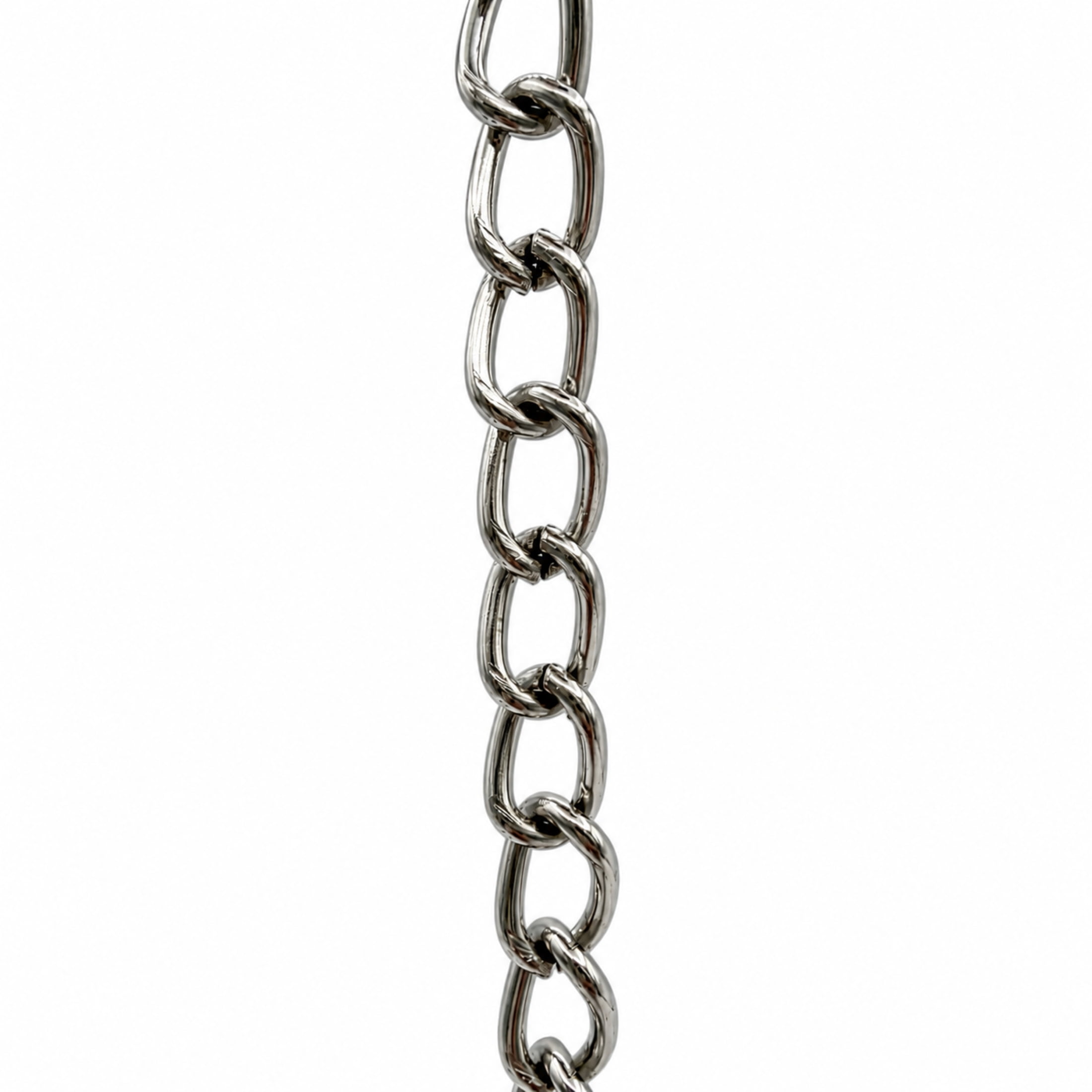 (2 pack) #200 Twist Chain with 4 S-Hooks, 10 feet, Peerless Chain Company #4840510, Nickel finish