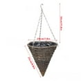 thumbnail image 2 of AMERTEER Hanging Planter Cone Shape For Flower Garden Supplies Material Rattan Metal, 2 of 12