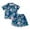 Blue, variant on WOYY Toddler Boys Hawaii Outfits Summer Beach Button Down Shirt Shorts Set, Sizes 2-3T