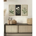 thumbnail image 3 of SHENIFY Wild Flowers Artwork Framed Wall Art Vintage Botanical Wall Decor Artwork Kitchen Dining Room 8x16in3pcs Natural Framed, 3 of 7