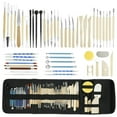 thumbnail image 3 of CNKOO 52Pcs Pottery Clay Sculpting Tool Double Sided Pottery Clay Modelling Tool Professional Portable Ceramic Clay Carving Tool with Storage Bag for Beginners Experts, 3 of 11