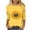 Yellow Tops for Women_r, variant on CYMMPU Crewneck Floral Printed 3/4 Length Sleeve Summer Fall Shirts Business Work Blouses Plus Size Tunic Tops Vintage Basic Tees 2025 Clothes for Women Yellow XXL
