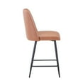 thumbnail image 6 of Jofran Maddox Mid-Century Modern Faux Leather Upholstered Counter Height Barstool (Set of 2), 6 of 8