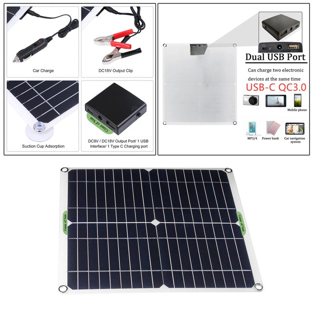 Panel Solar Portátil BLESIY de 20W con Salida USB Generador de Energía