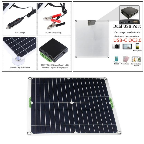 Panel Solar Portátil BLESIY de 20W con Salida USB Generador de Energía
